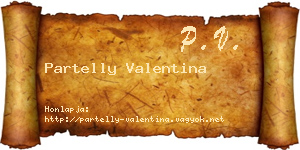 Partelly Valentina névjegykártya